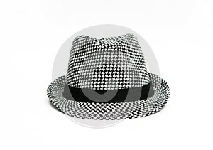 Retro Checkered Fedora Hat photo