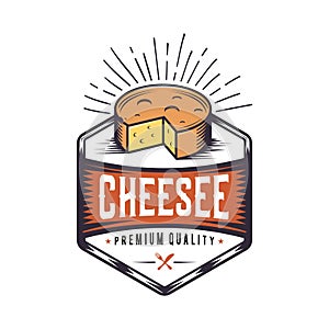 Retro cheese logo