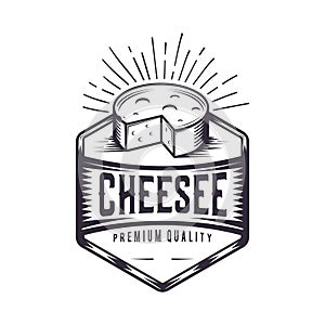 Retro cheese logo