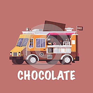 Retro Chocolate Food Truck