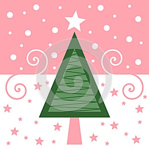 Retro Christmas Card [Pink]