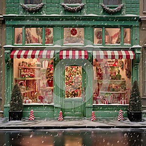 Retro Christmas presents and sweets fatade, anniversary smash cake backdrop