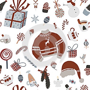 retro christmas seamless pattern vintage christmas sweater repeating background christmas repeat backdrop