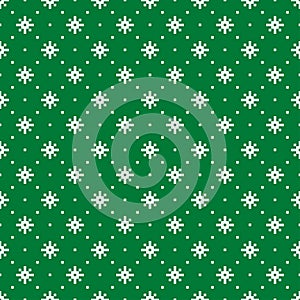 Retro Christmas small knit stars green