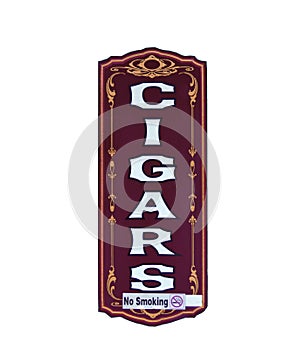 Retro cigars store sign photo