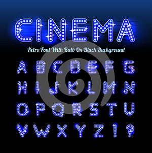 Retro cinema font