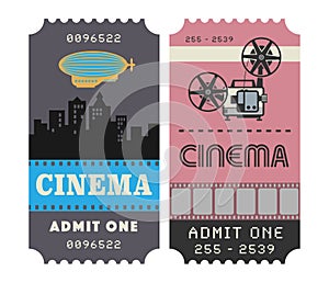 Retro cinema ticket