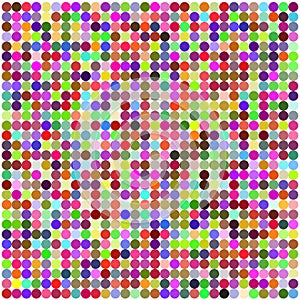 Retro circle multicolored abstract pattern