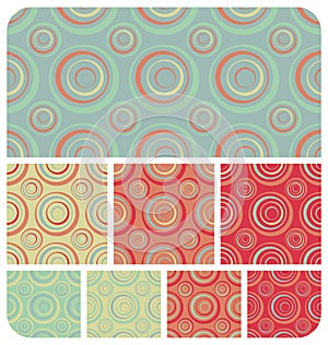 Retro Circles Pattern Set