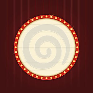 Retro Circular Lightbox Template With Red Border