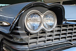 Retro Classic Automobile Twin Headlights