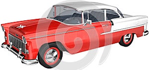 Retro Classic Car Illustration Isolated