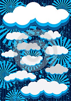 Retro Clouds Background_eps