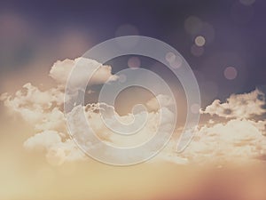 Retro clouds and sky background