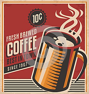 Retro coffee poster