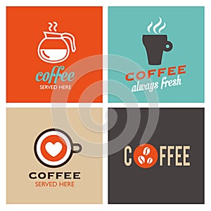 Retro Coffee Poster - Icons