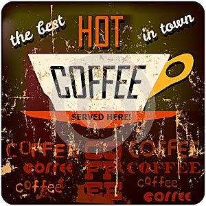 Retro coffee sign