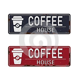 Retro Coffee Sign. Coffee House on a white background