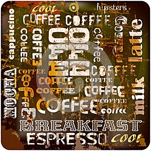 Retro coffee sign,