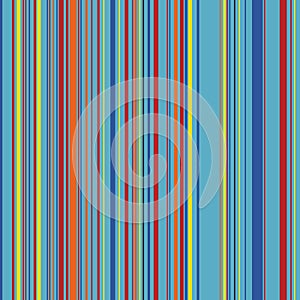 Retro Color Straight Vertical Variable Width Stripes