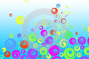 Retro colorful bubbles