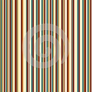 Retro colorful stripes seamless pattern. Abstract geometric background. Vertical lines .