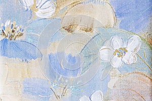 Retro colors floral pattern on paper