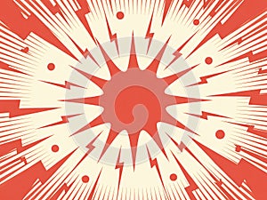 Retro Comic Book Explosion Background