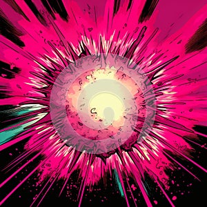 Retro Comic Book Style Art Pop Explosion Poster