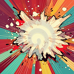 Retro Comic Book Style Cartoon Explosion Vector