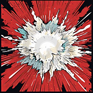 Retro Comic Book Style Supernova Explosion Pop Art Print