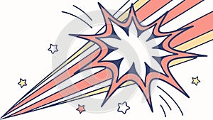 Retro Comic Explosion Burst, Dynamic Pop Art Graphic Element, vector design Generative AI