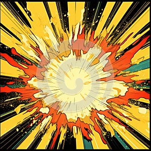 Retro Comic Explosion: A Supernova Burst Of Gold