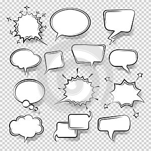 Retro comic speak bubbles