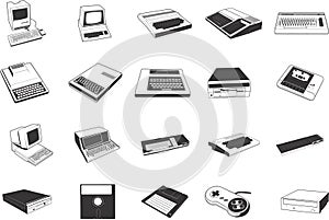 Retro Computer Illustrations