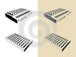 Retro computer illustrations