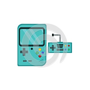 Retro Console Game Controller with Joystick Vector