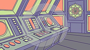 Retro Control Panel Interface, Vintage Technology Operations, vector design Generative AI