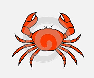 Retro Crab Vector