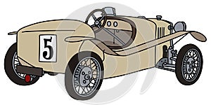 The retro cream racecar