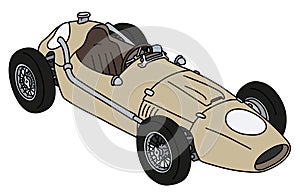 The retro cream racecar