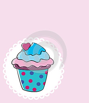 Retro cupcake