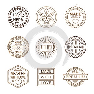 Retro Design Insignias Logotypes , Hand Made