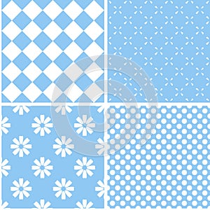 Retro different seamless patterns.