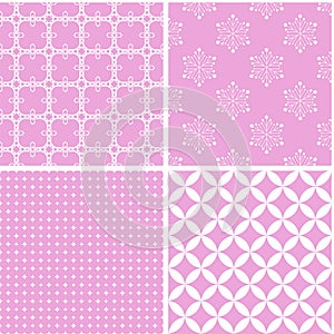 Retro different seamless patterns.