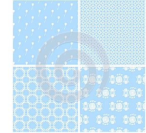 Retro different seamless patterns.
