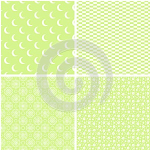 Retro different seamless patterns.