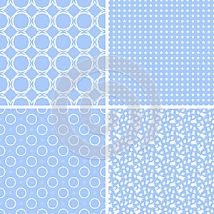 Retro different vector seamless patterns.