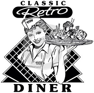 Retro Diner Waitress 2 photo