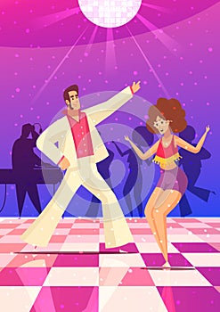 Retro Disco Party Background